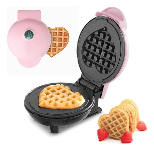 Mini Electrodomesticos Wafleras En Forma De Corazón Rosa