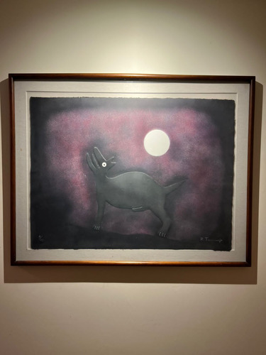 Pintura De Tamayo, Perro Aullando A La Luna (atribución)