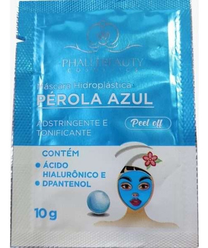Mascarilla Peel Off Perla Azul Con Ácido Hialurónico, 10grs