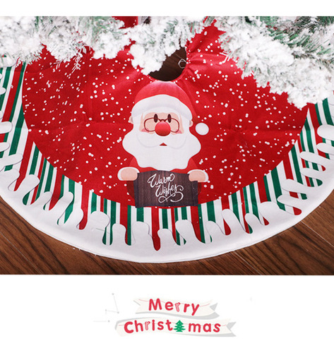 Y Falda De Árbol De Navidad De 80 Cm, Doble Capa Con Motivos