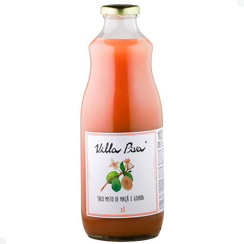 Suco de goiaba e maçã Villa Piva Suco Misto líquido sem glúten 1 L