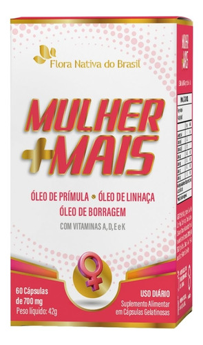 Mulher +mais 60 Cápsulas - Flora Nativa Sabor Sem Sabor