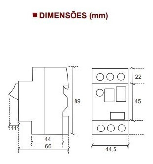 Disjuntor Motor Idl Mod. Idm04 0,4 - 0,63 Amperes