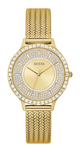 Relógio Guess Feminino Dourado Cristais Gw0402l2