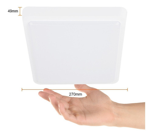Lampara Sobreponer Techo Blanco 20w Luz Día Tecnolite 20ptlledc65mvb