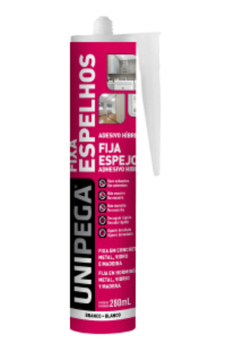 Silicone Fixa Espelho Unipega