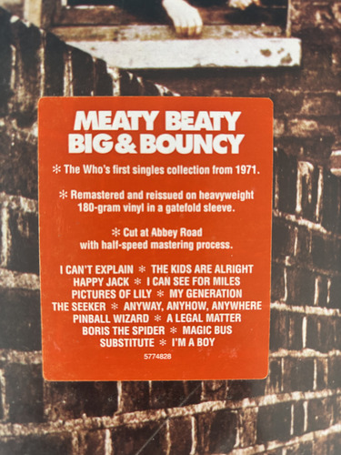 Lp The Who Meaty, Beaty, Big & Bouncy 180 Gr