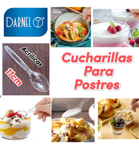 Cucharilla Para Postre Acrilica Darnel 11cm (100 Und) 