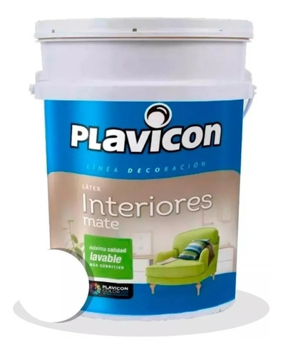Latex Interior Lavable Blanco Mate 20 Lts. Plavicon - Frias