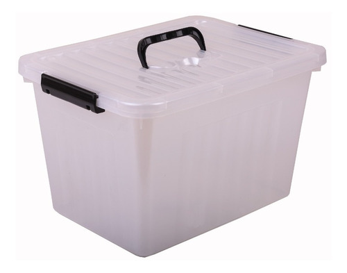 Caja Organizadora Plastica Grande Con Tapa Y Manillas 24 Lt