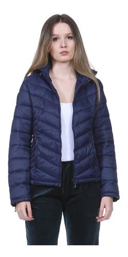 Imagem 2 de 6 de Jaqueta Puffer Feminina Capuz Zíper Bobojaco Inverno Rf1247