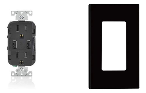 Leviton Receptáculo Doble Resistente A Golpes, Con Cargadore