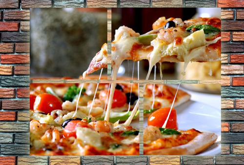 Cuadro 60x75cm Pizza Pizzeria Comidas Resto M3