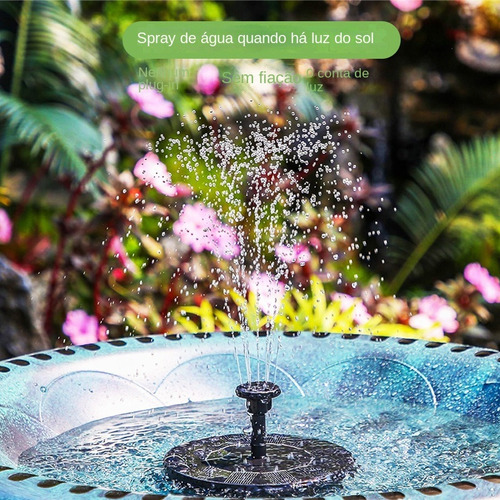 Zya Fonte Agua Solar Mini Micro Chafariz Vasos Piscinas