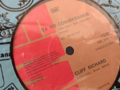 Vinilo Single De Cliff Richard No Cuentes Conmigo ( L L98