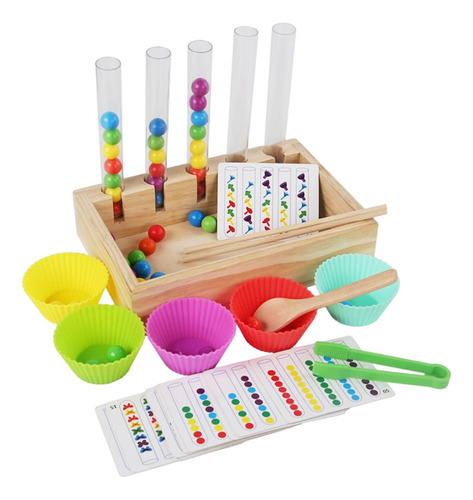 Rainbow Balls In Cups Sorter Game Juego De Cuentas Para