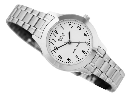 Reloj Casio Acero Caratula Blanca Ltp-1128a-7b