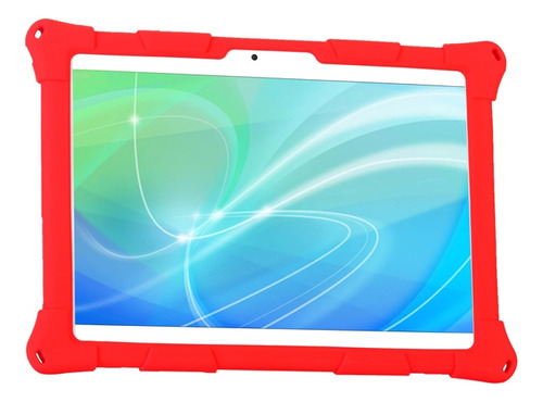Funda Silicona Compatible Con Tablet Hdc T10 Color Rojo