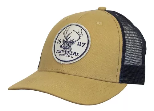 John Deere Gorra Original Azul Marino Y Beige Con Malla