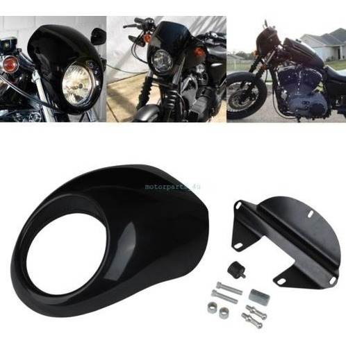 Faros Delanteros Carenado Cowl Cafe Racer Para Harley Sports