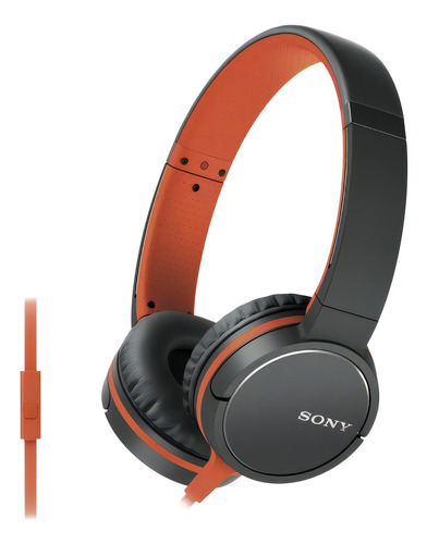 Audífonos Sony Mdr-zx660ap, Alámbricos Color Negro /naranja Color Naranja