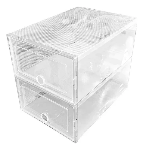 Caja Organizadora De Zapatos Zapateros Apilables Dama X 12u