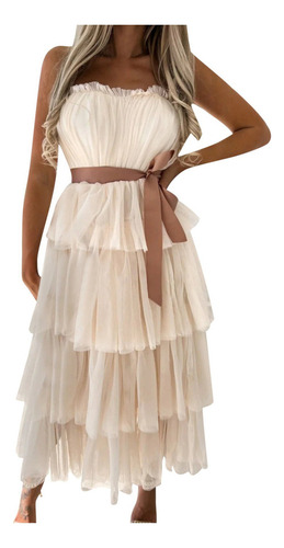 Vestido De Tul Sin Mangas Femenino Mesh Princess Se