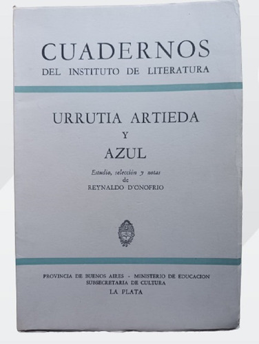 Urrutia Artieda Y Azul - Reynaldo D'onofrio