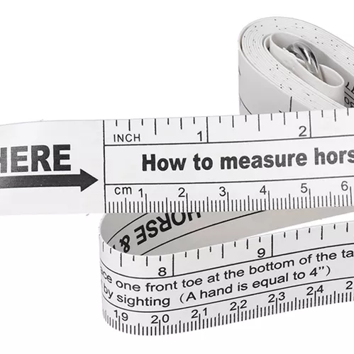 Shanrya Cinta métrica de altura de caballo, cinta métrica multifuncional  para medir el busto, cinta de peso de caballo para medición de peso, cinta