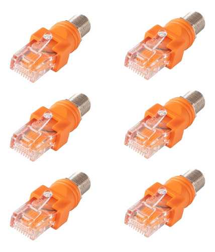 Adaptador Convertidor De Rf A Rj45 F Hembra A Rj45 Macho Ada