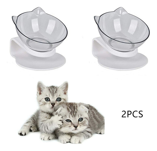 W 2 Piezas Cuenco Elevado De Agua Para Comida Para Perros Y