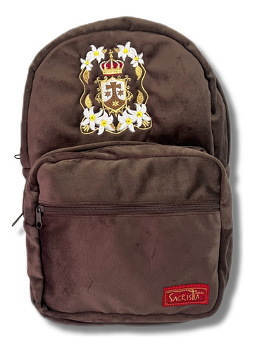 Mochila Sacristía Bordada Escudo Virgen Del Carmen 2.0