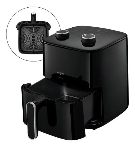 Fritadeira Air Fryer Prática Fry 3,7L 1400W Preta Preto
