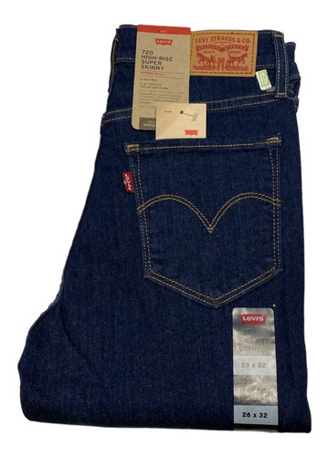 Pantalón Jean Levis Mujer 720 High Rise Tiro Alto Original 