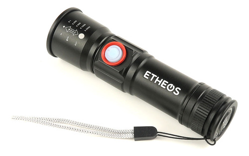 Linterna Led Recargable Tactica Usb Etheos 3w 100mt 260 Lum