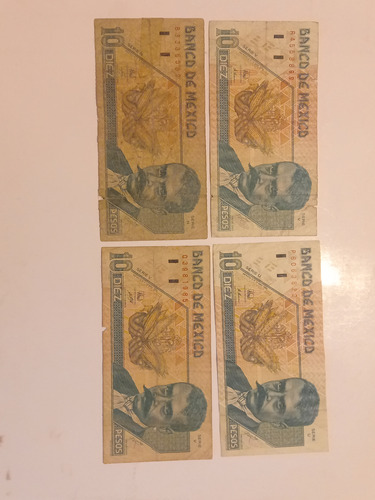 Billetes 10 Pesos Emiliano Zapata