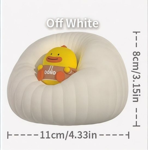 Lámpara Cute Nocturna Led Infantil | Luz Cálida Y Segura Blanco Apagado Amarillo