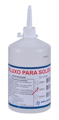 Fluxo Para Solda No Clean 500ml - Implastec