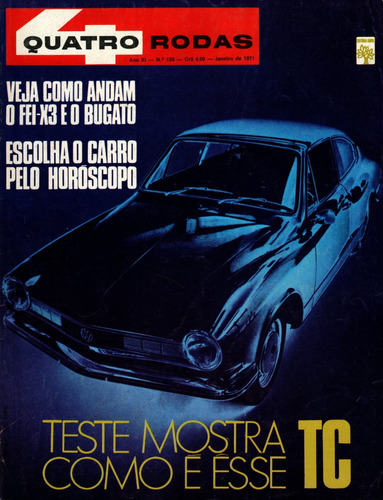 Quatro Rodas Nº126 Vw Karmann Ghia Tc 1971 Fei X3 Bugato