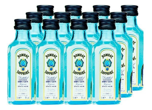 Pack Miniatura Gin Bombay 50ml X10 Unidades | Inglaterra