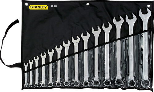 Imagen 2 de 2 de Juego De 14 Llaves Combinadas (3/8-1 1/4) Stanley 86-970