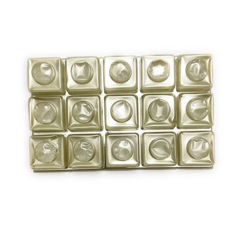 Charola Inserto Chocolates Trufas 15 Cavidades Dorado, 25pza
