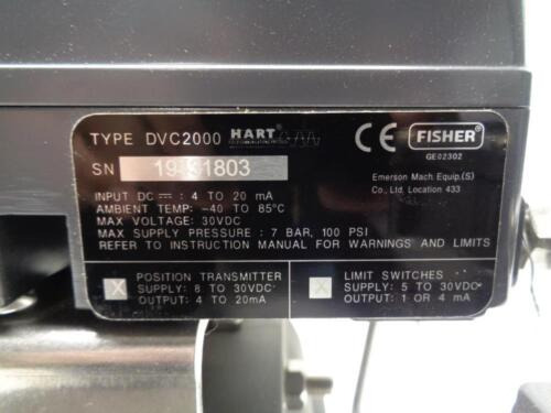 120 Psig Actuator W/ Fisher Fieldvue Digital Controller Ttv