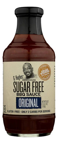 Salsa Bbq G Hughes Sin Azucar Original 510g Importada