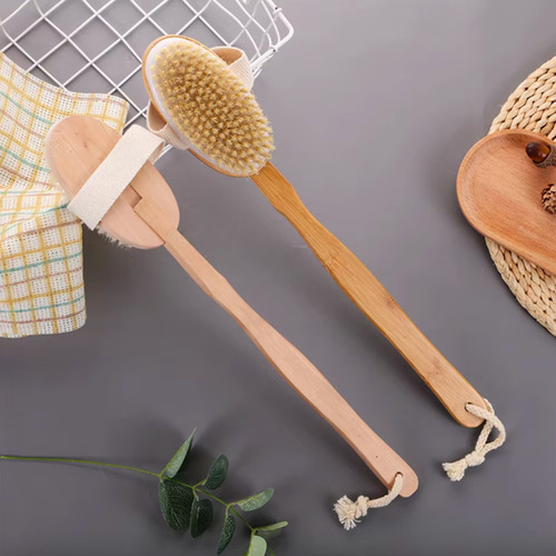 Cepillo Seco De Baño Mango Largo Espalda Cuerpo Unisex