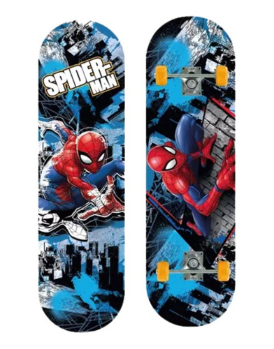 Skate Patineta Spiderman Infantil Hombre Araña 60x15cm 40kg