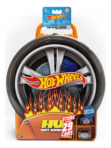 Valija Guarda Autos Metalico Hot Wheels Forma Rueda Tut