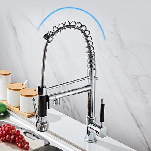 Grifo Mezclador De Lavabo Con Rociador De Electrochapado