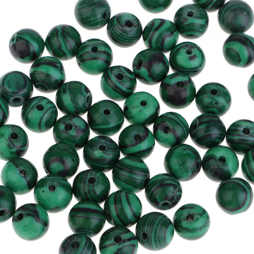 50 Pcs 8mm Verde Natural Malaquita Contas Grande Buraco
