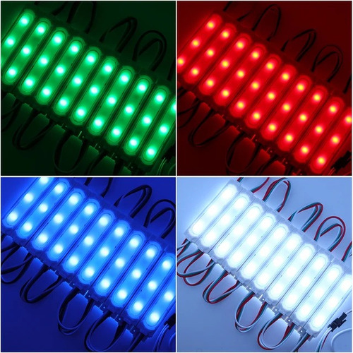 Modulo 3 Led X 20 Con Lupa Blanco Y De Colores Avisos 12v